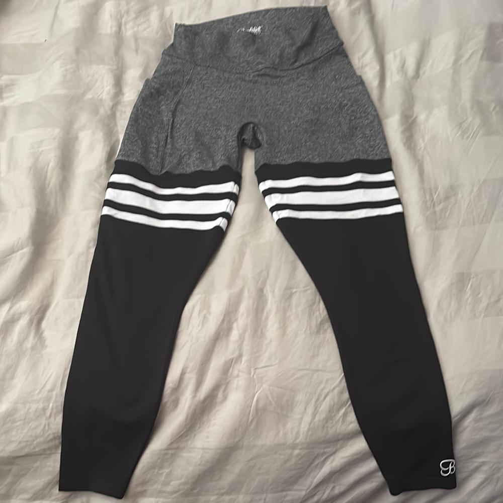 Bombshell Sportswear Charcoal and Black Kids Leggings
